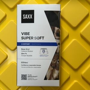 Saxx Vibe Boxer Briefs with Dog Pattern, M